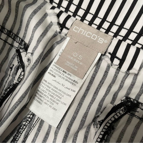 Chico’s secret street striped crop - Picture 6 of 8